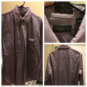 Purple Dior Long Sleeve Button Down
